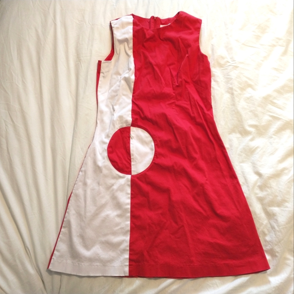 Marmalade Red and White Mod Circle Dress